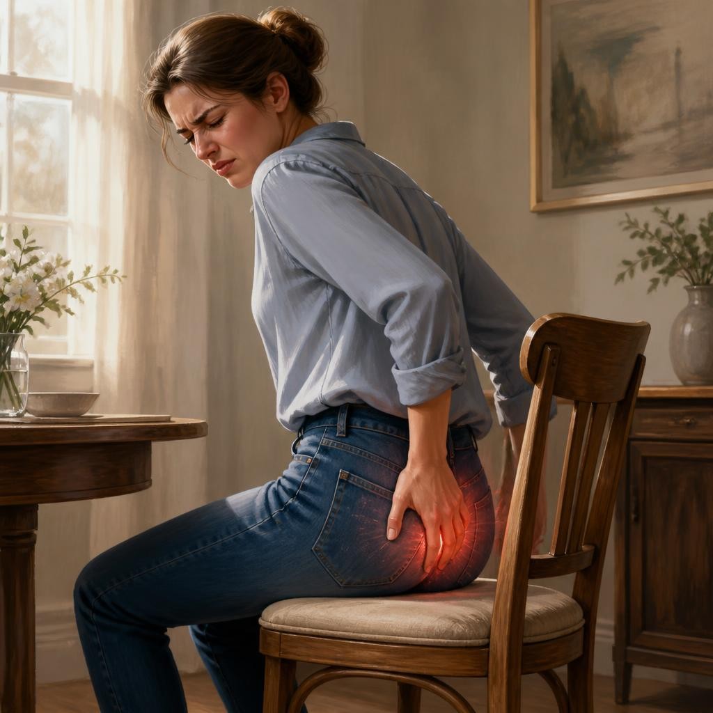 Illustration for the English word “butt”
