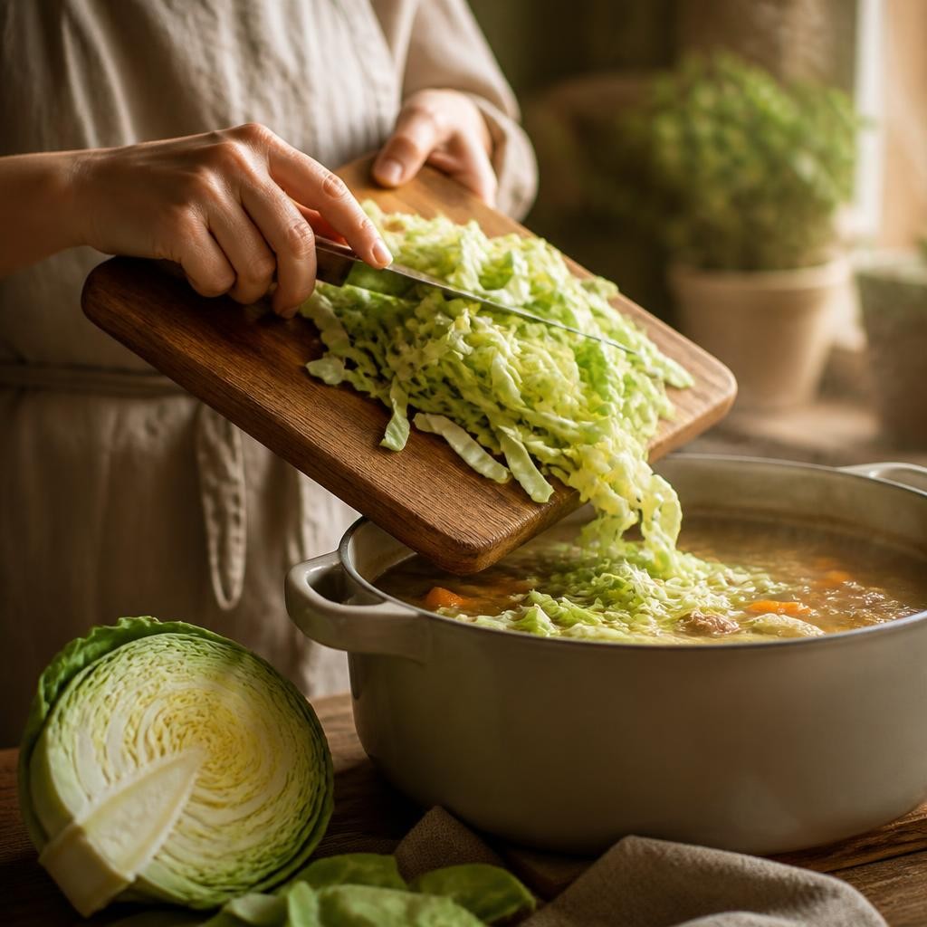 Illustration for the English word “cabbage”