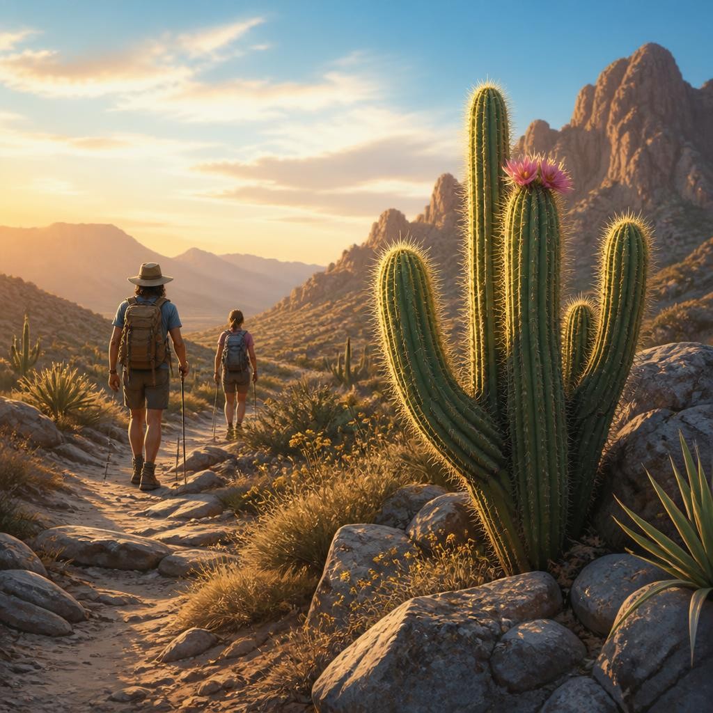 Illustration for the English word “cactus”