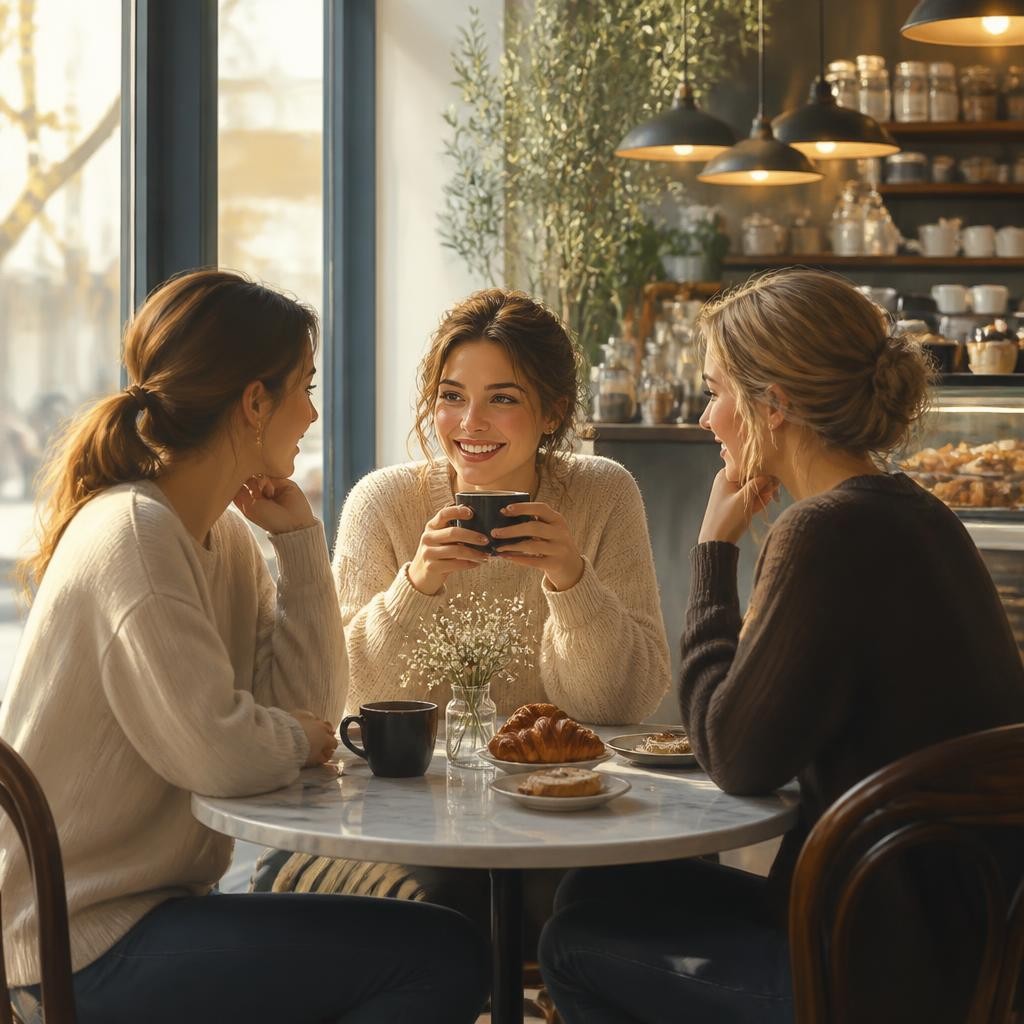 Illustration for the English word “cafe”