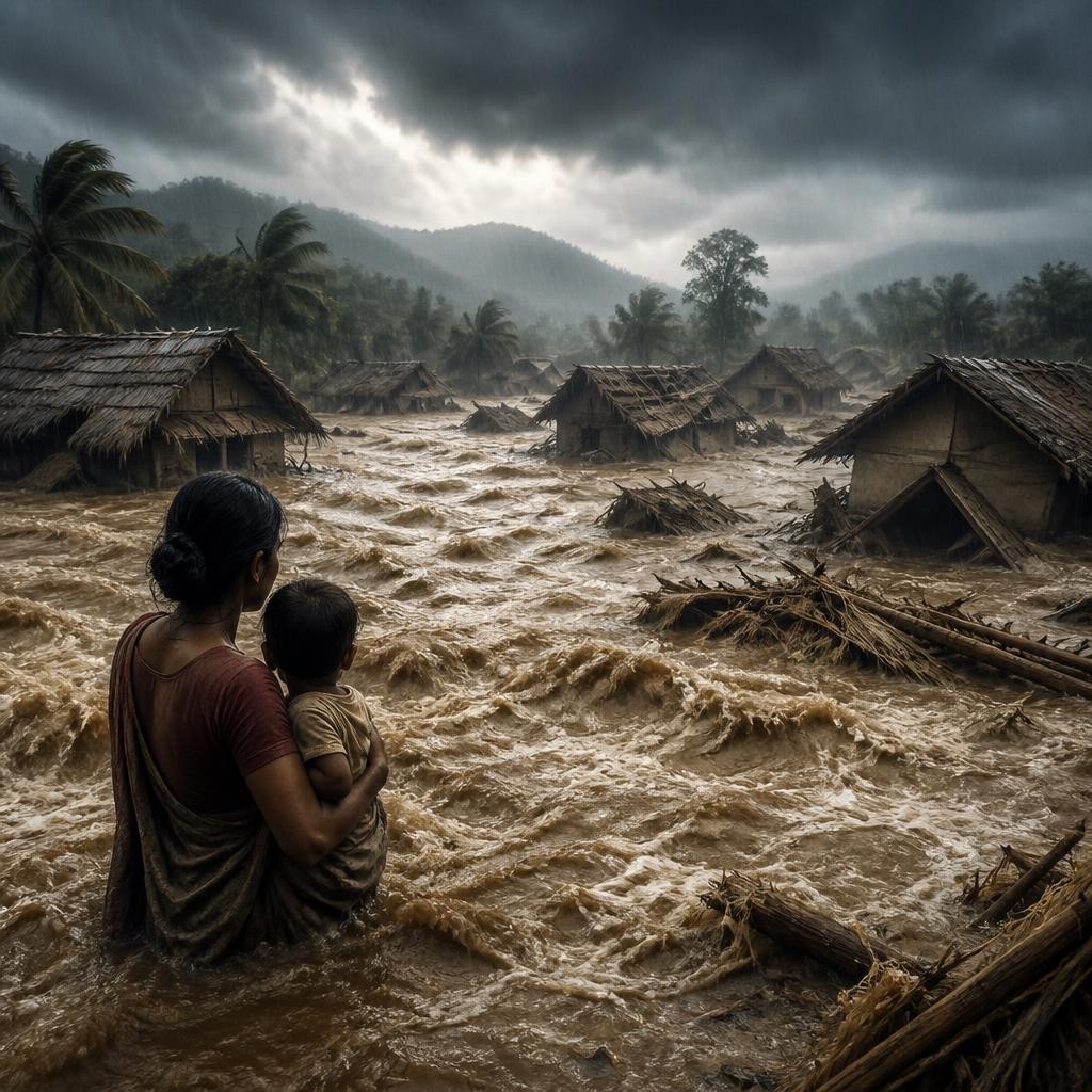 Illustration for the English word “calamity”
