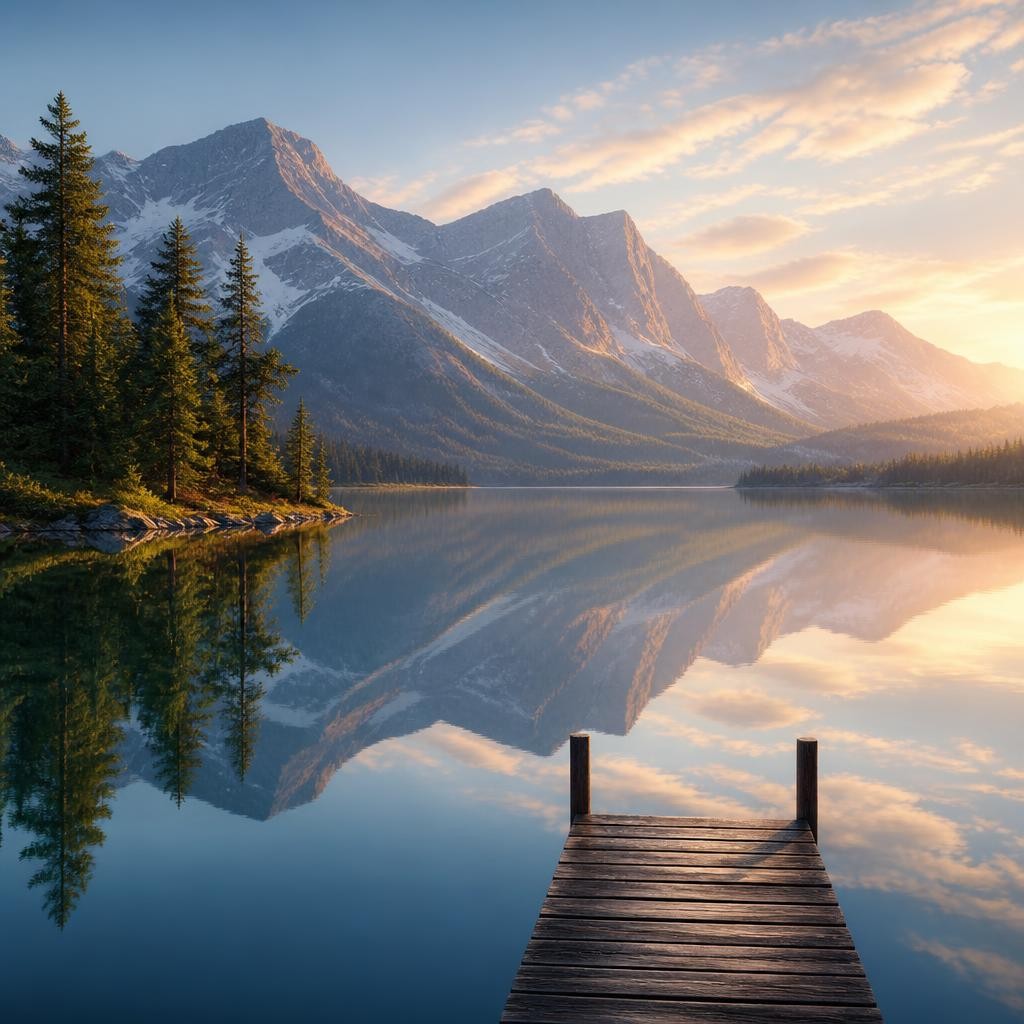 Illustration for the English word “calm”