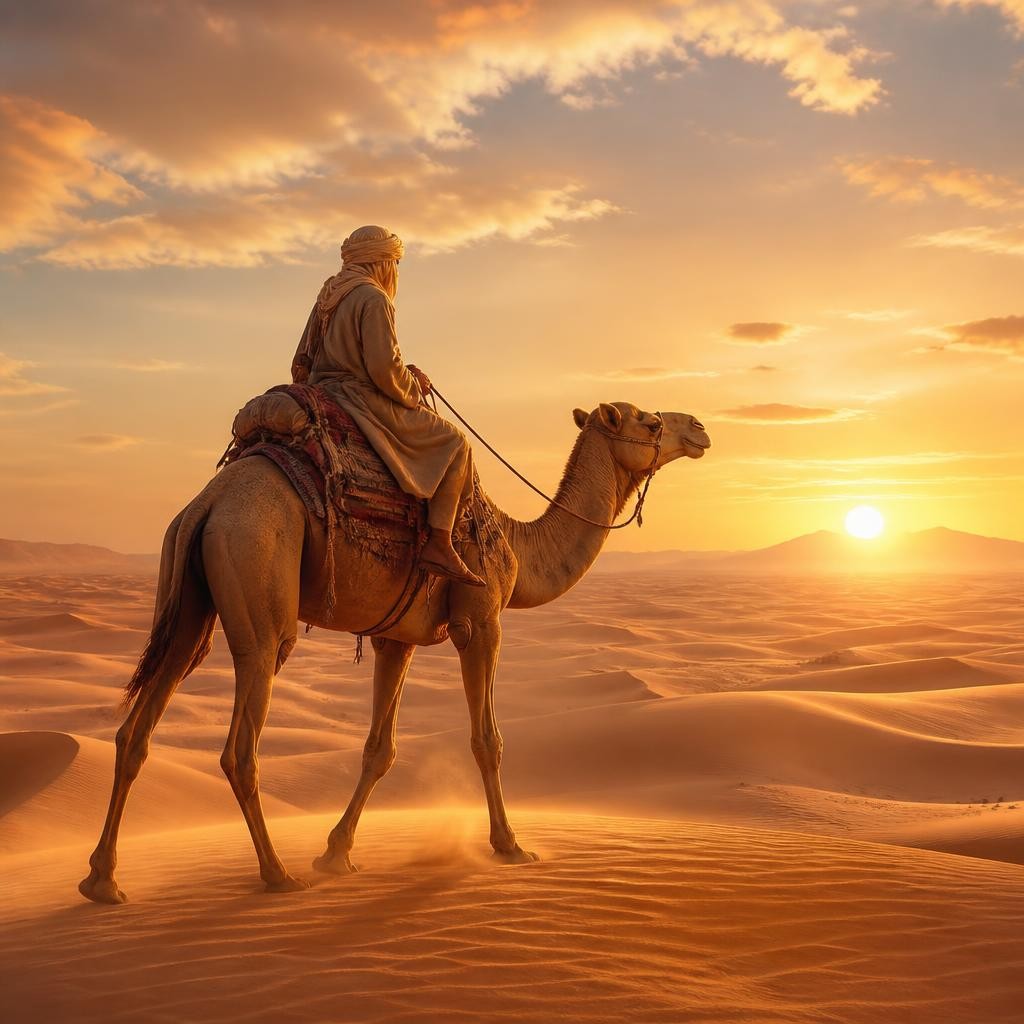 Illustration for the English word “camel”