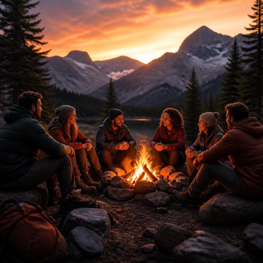 Illustration for the English word “camper”