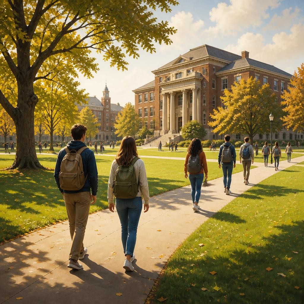 Illustration for the English word “campus”