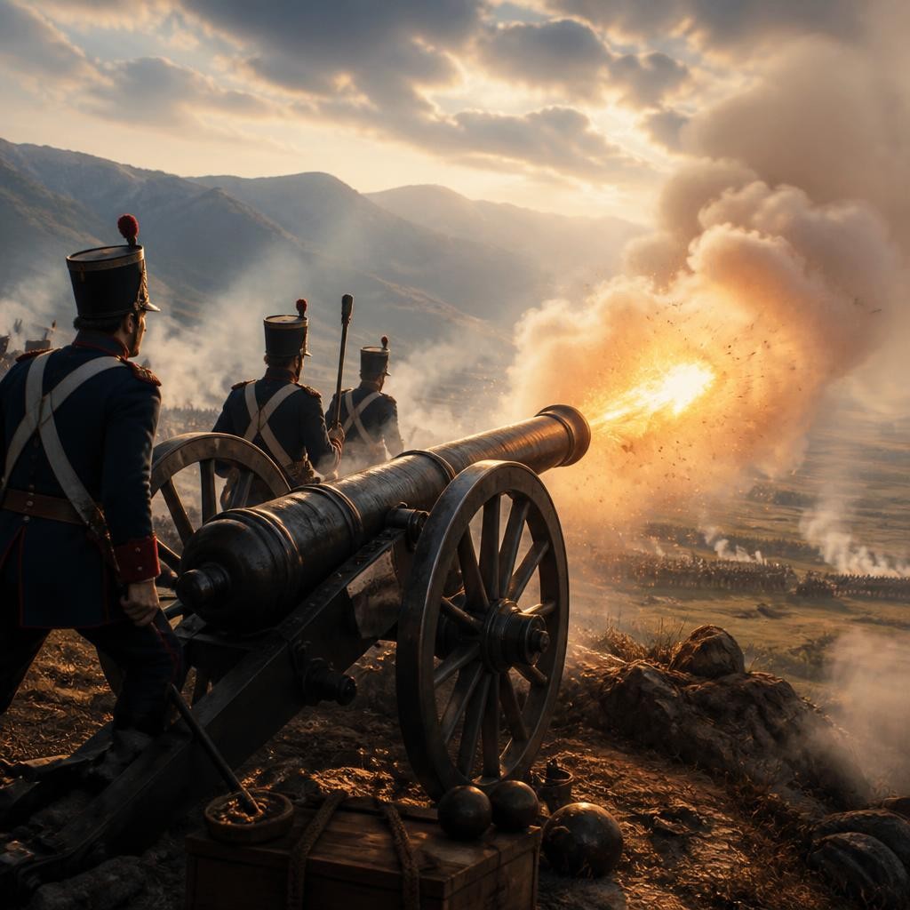 Illustration for the English word “cannon”