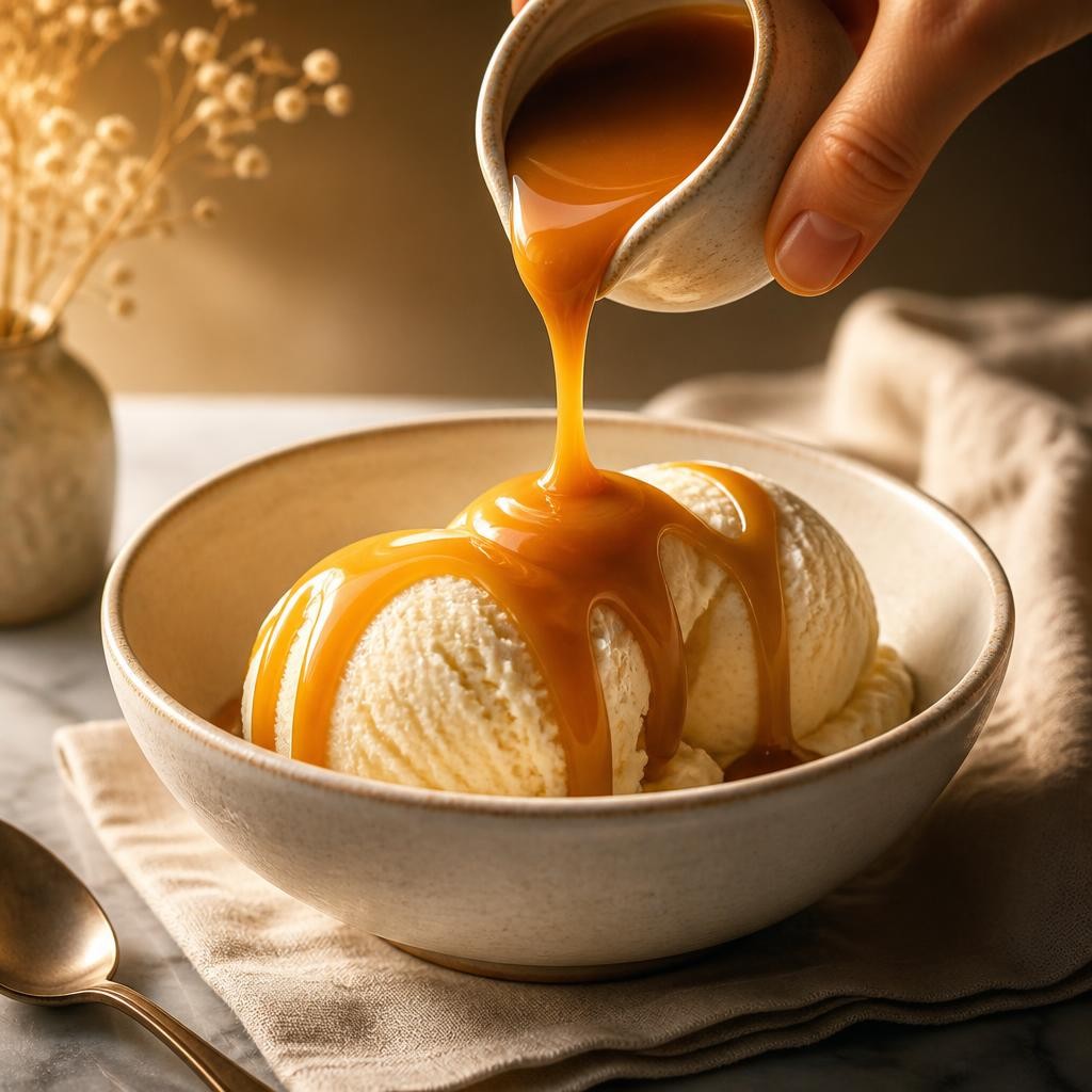 Illustration for the English word “caramel”