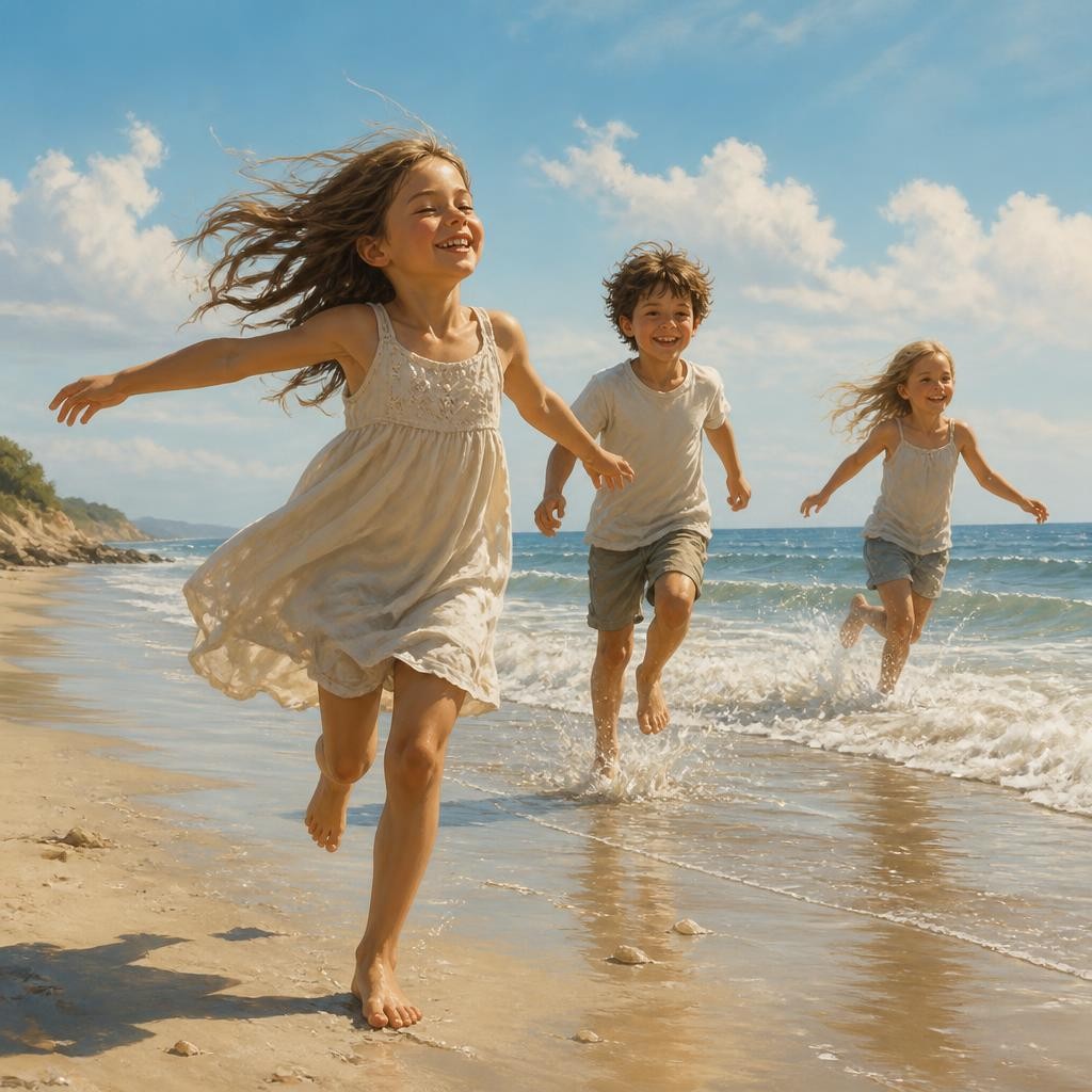 Illustration for the English word “carefree”