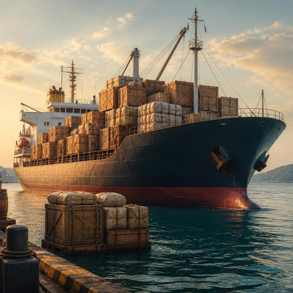 Illustration for the English word “cargo”