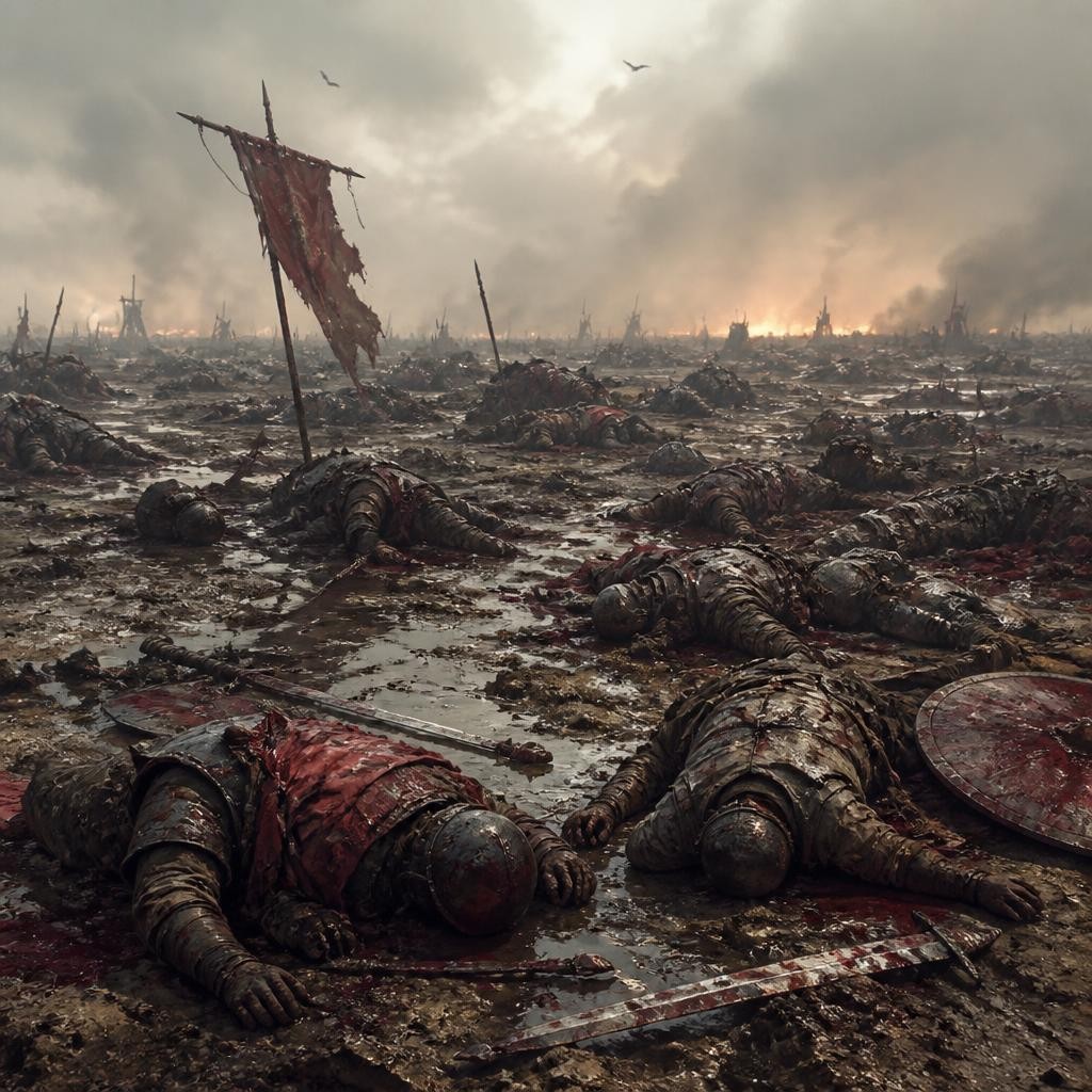 Illustration for the English word “carnage”