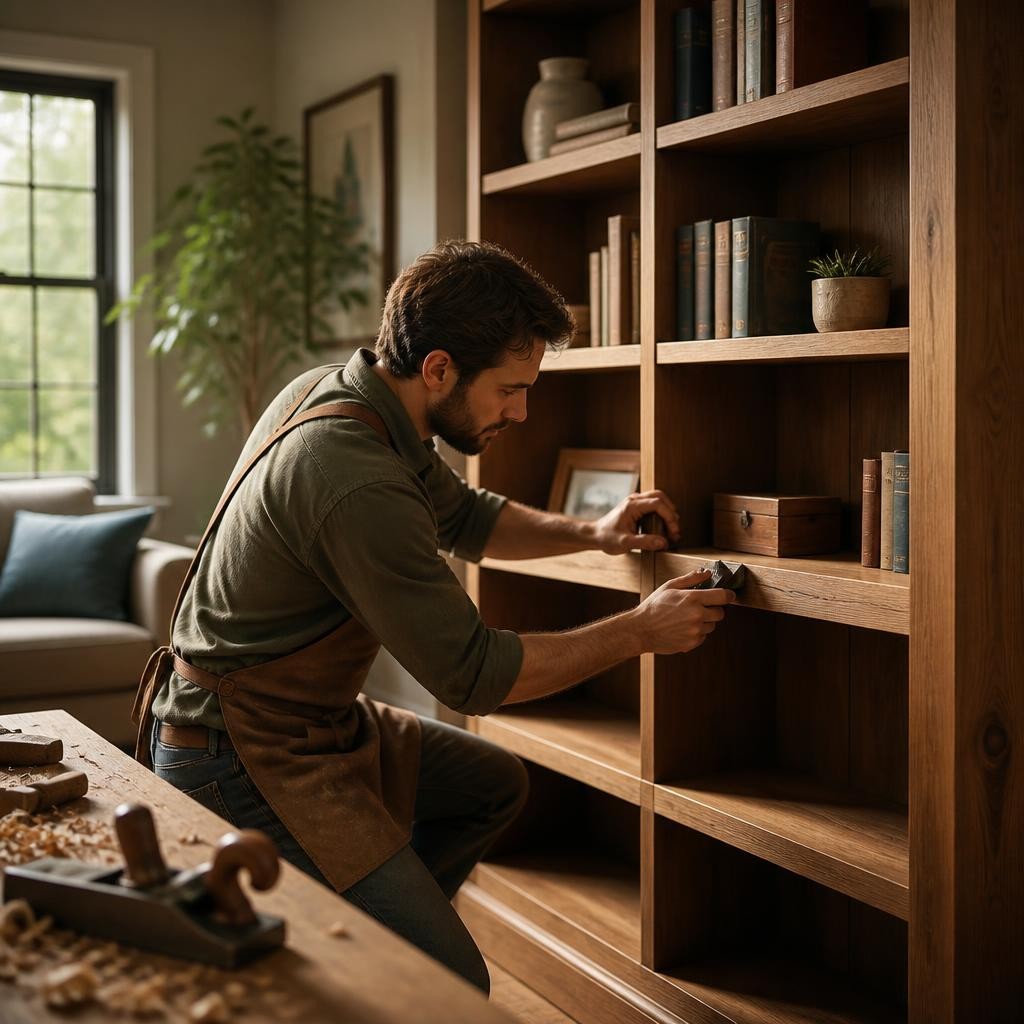 Illustration for the English word “carpenter”