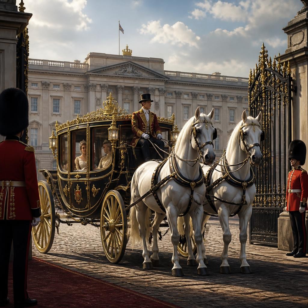 Illustration for the English word “carriage”