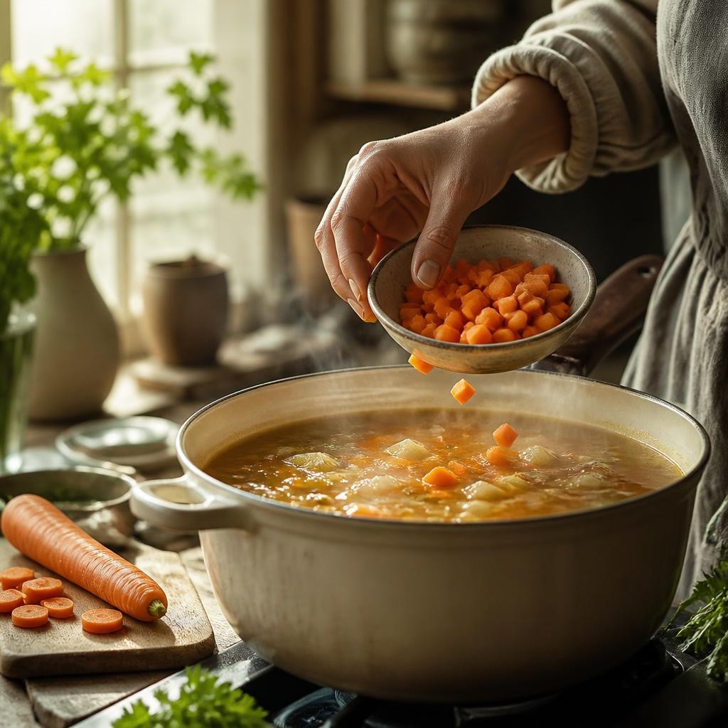 Illustration for the English word “carrot”