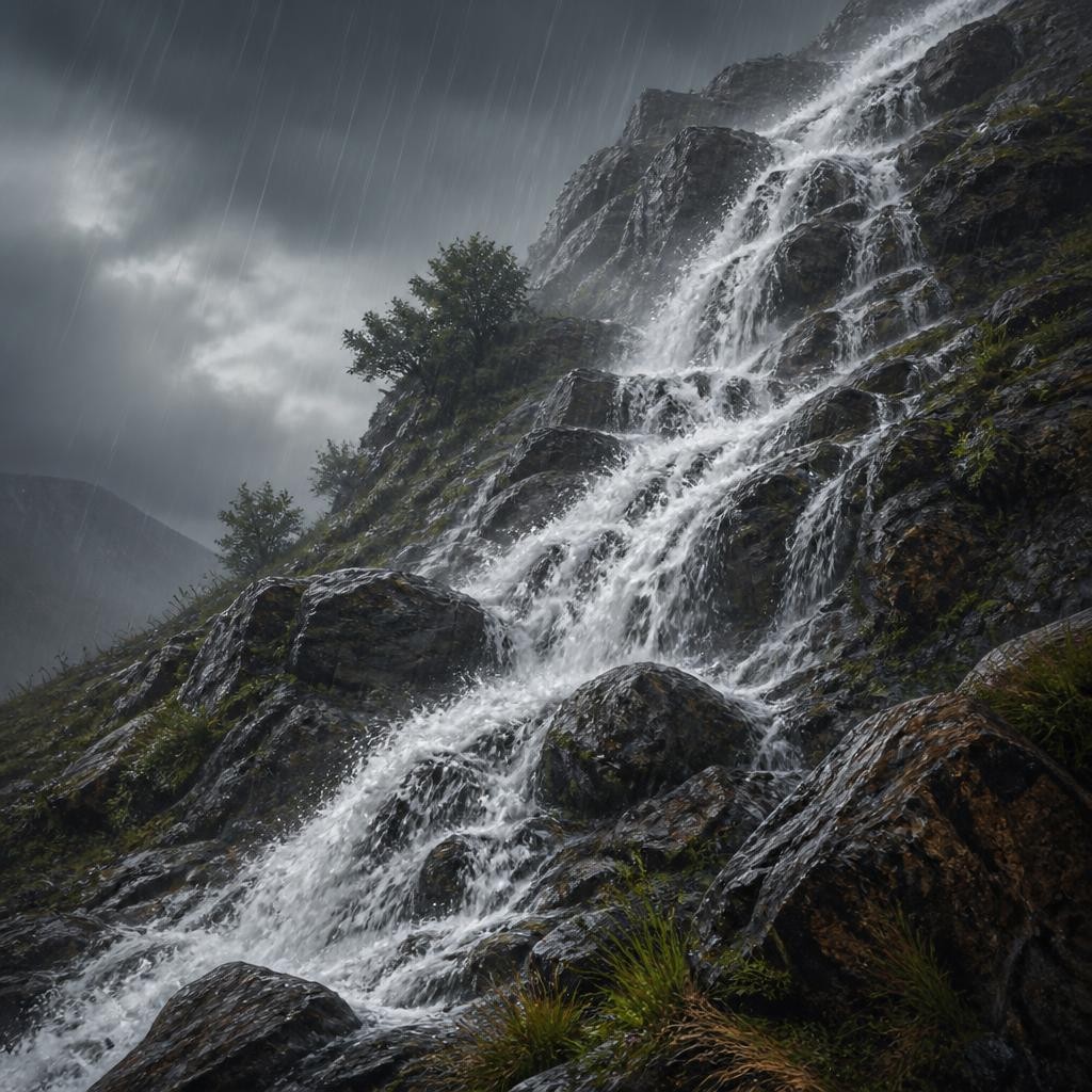 Illustration for the English word “cascade”