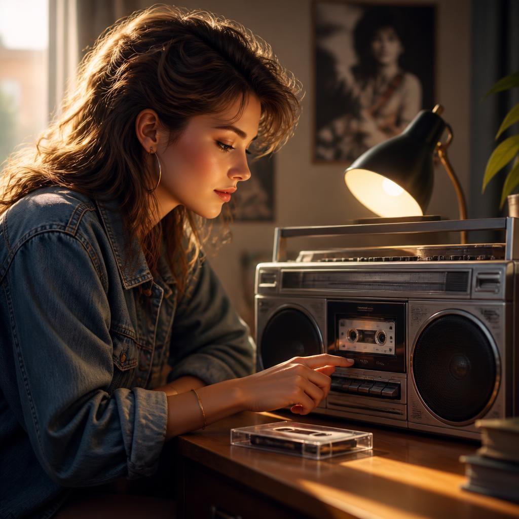 Illustration for the English word “cassette”