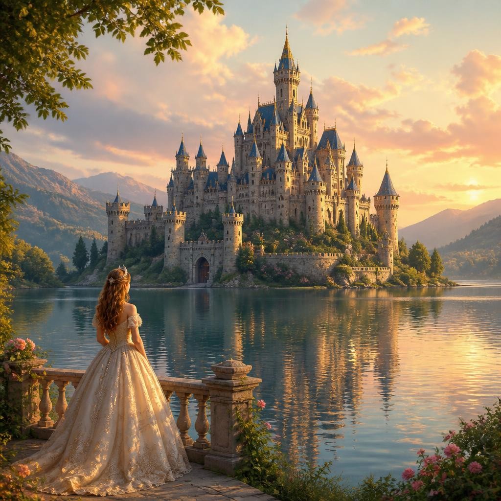 Illustration for the English word “castle”