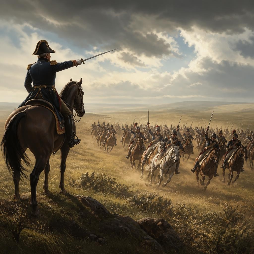 Illustration for the English word “cavalry”