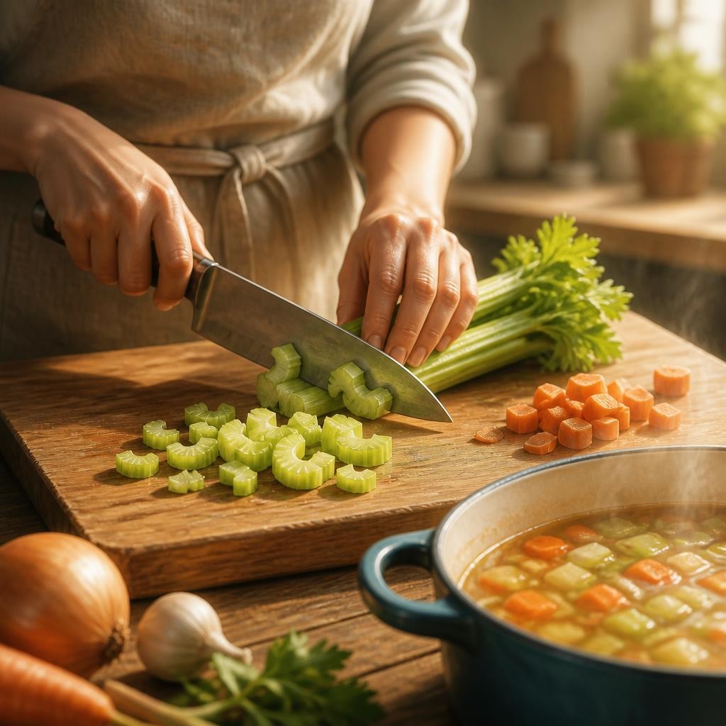 Illustration for the English word “celery”