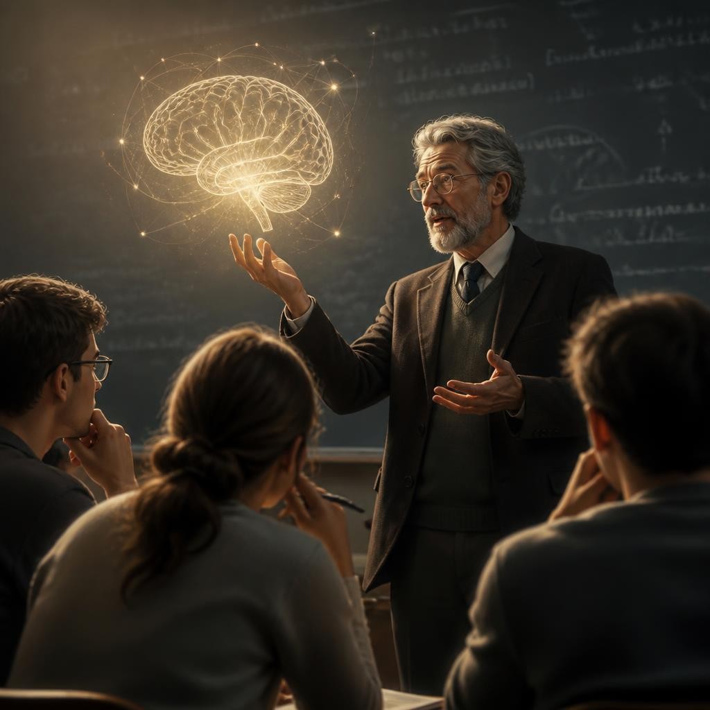 Illustration for the English word “cerebral”