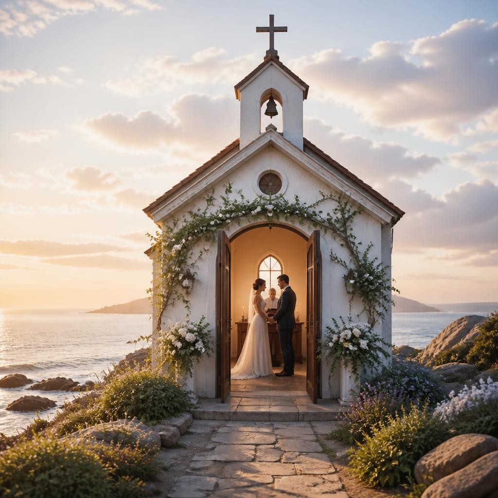 Illustration for the English word “chapel”