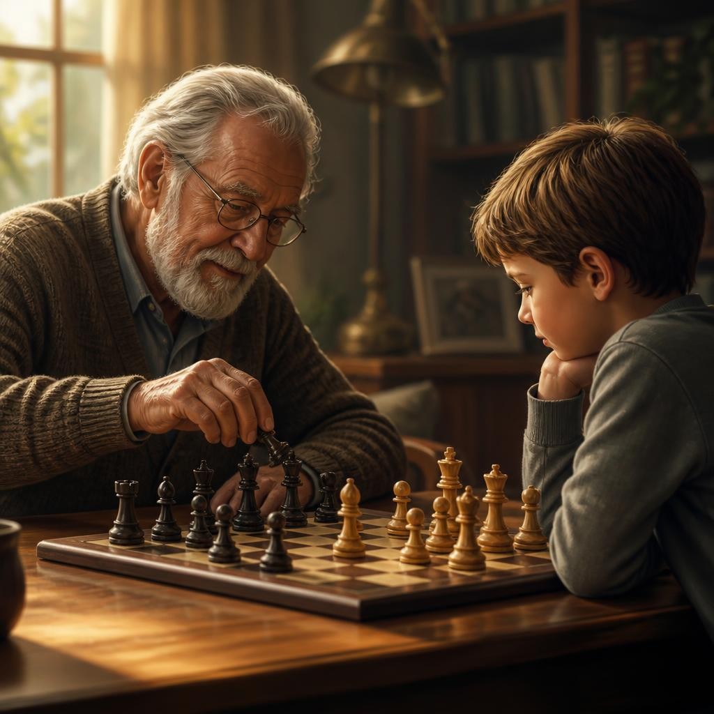 Illustration for the English word “chess”