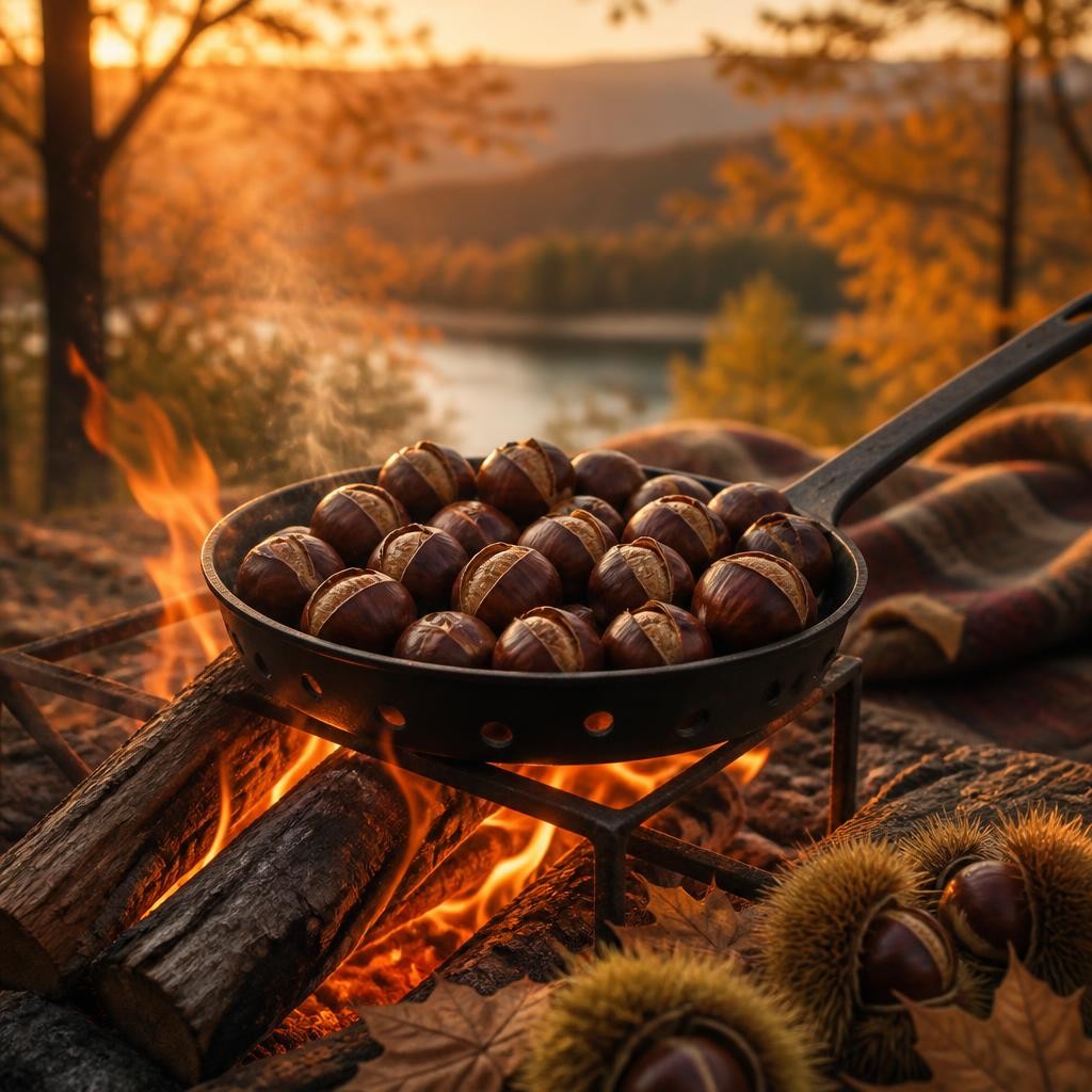 Illustration for the English word “chestnut”