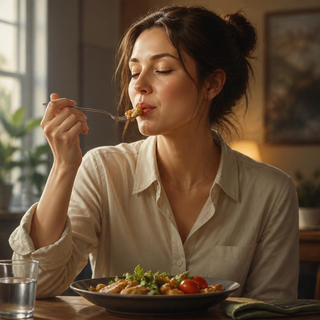 Illustration for the English word “chew”