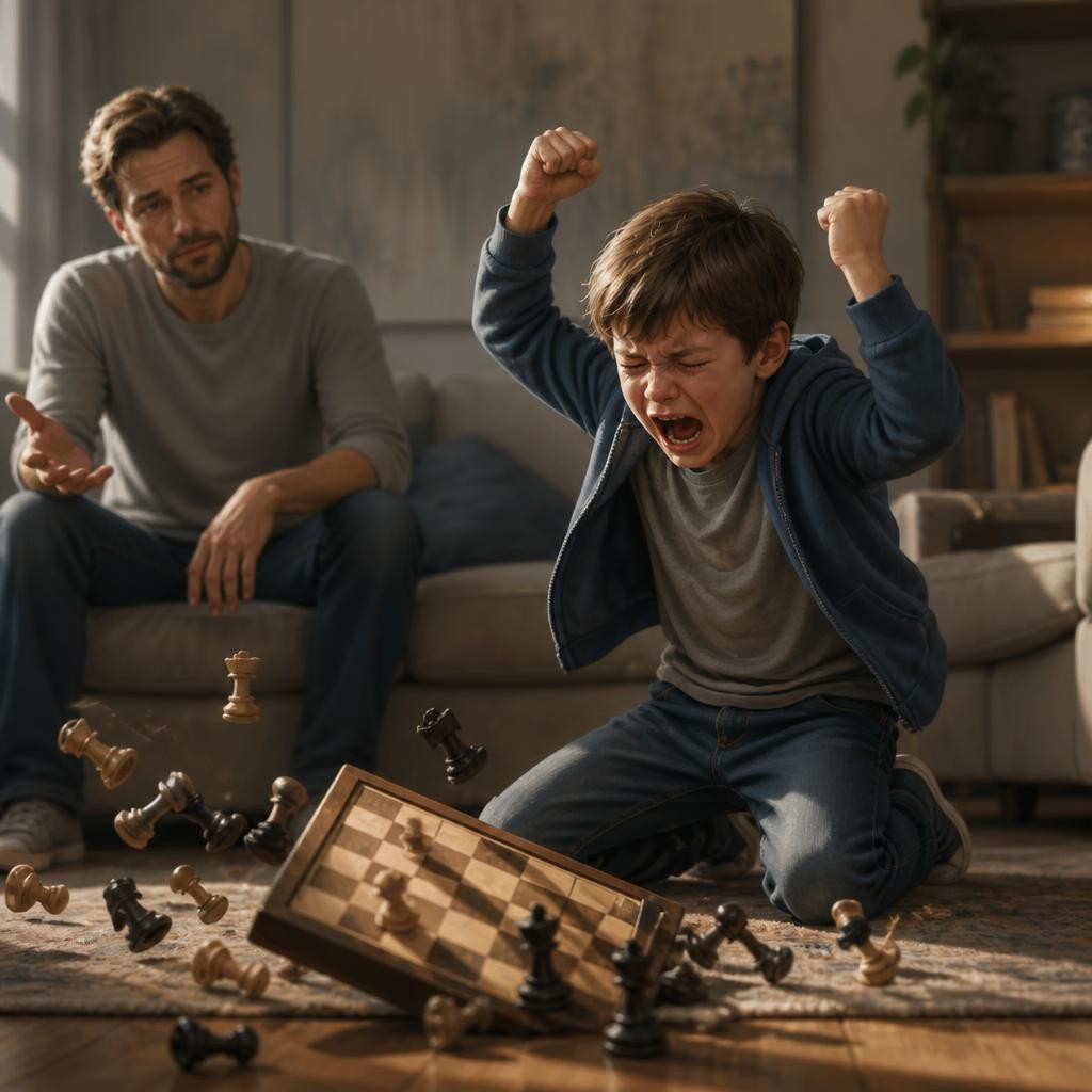 Illustration for the English word “childish”