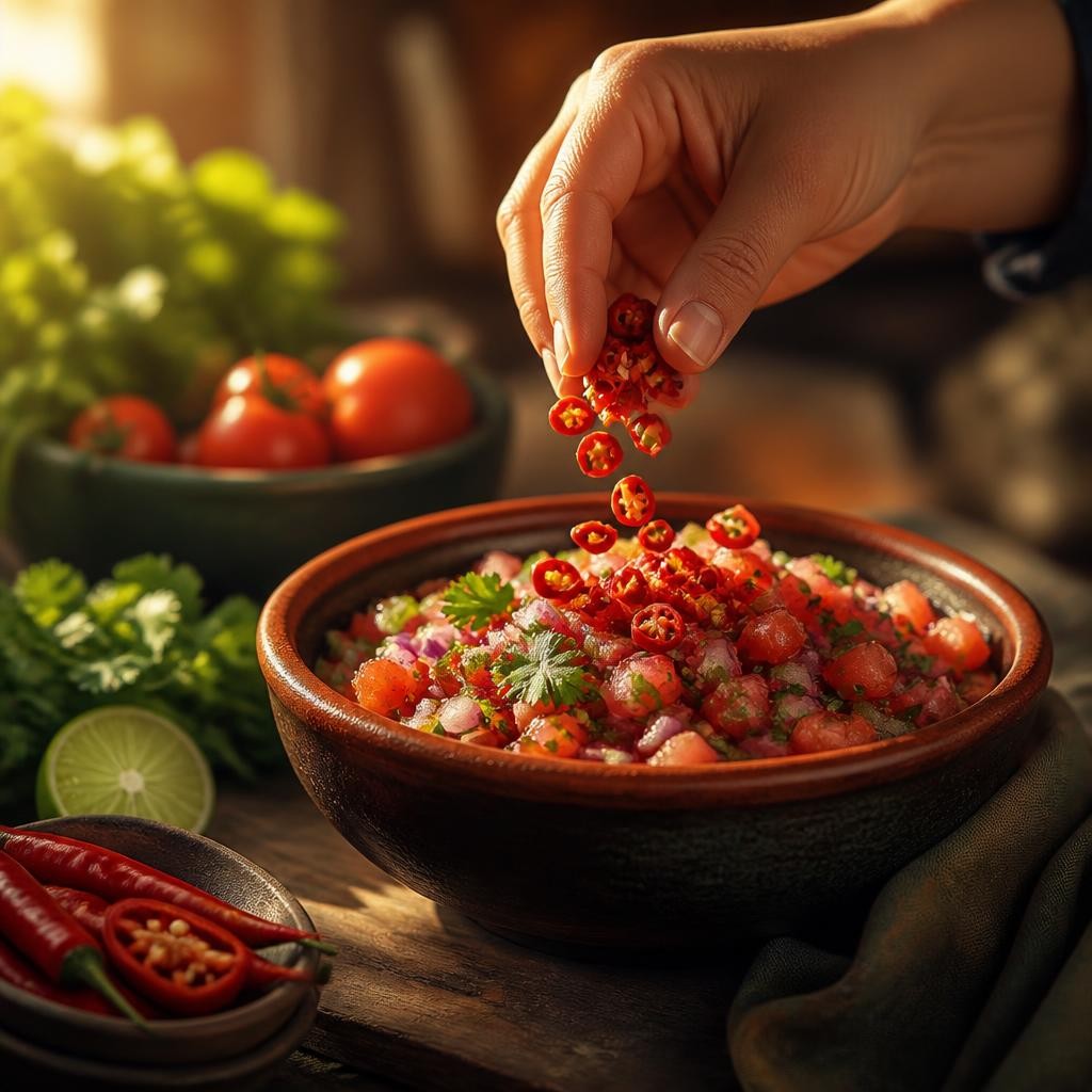 Illustration for the English word “chile”