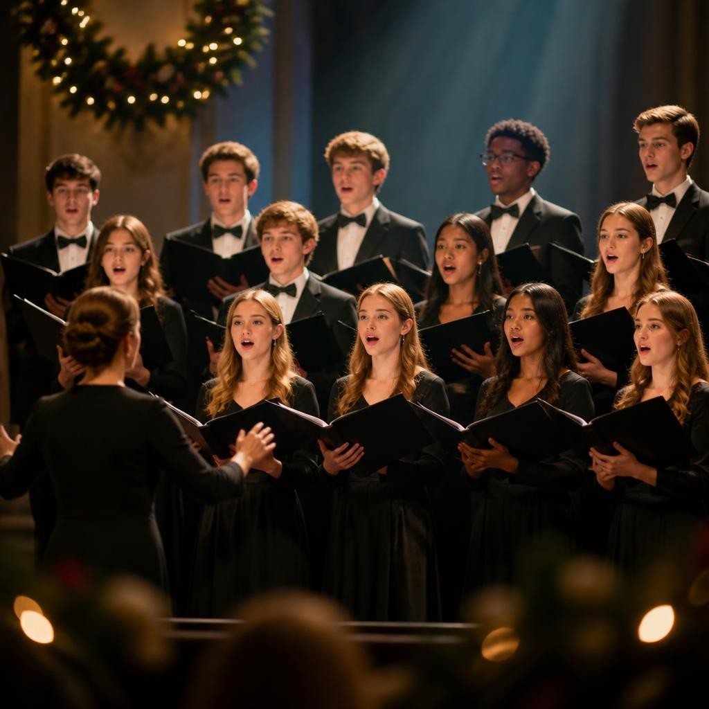 Illustration for the English word “choir”