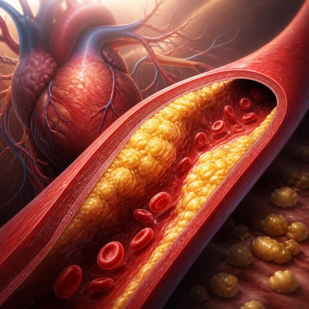 Illustration for the English word “cholesterol”