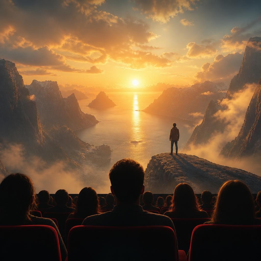 Illustration for the English word “cinematic”