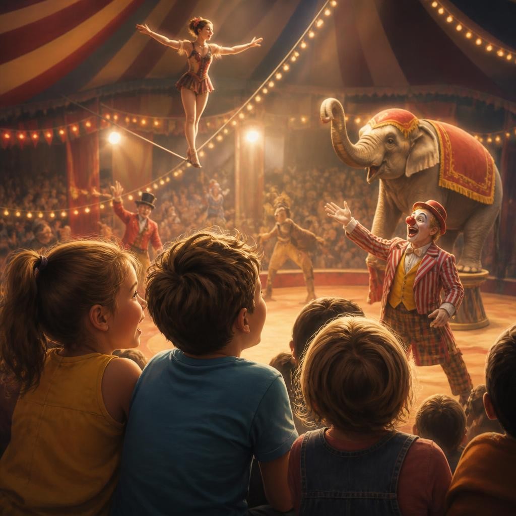 Illustration for the English word “circus”
