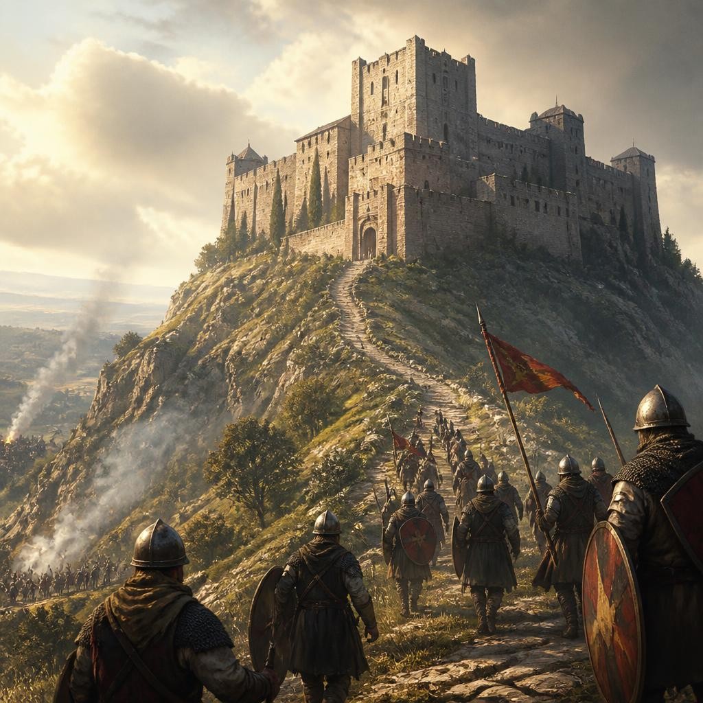 Illustration for the English word “citadel”