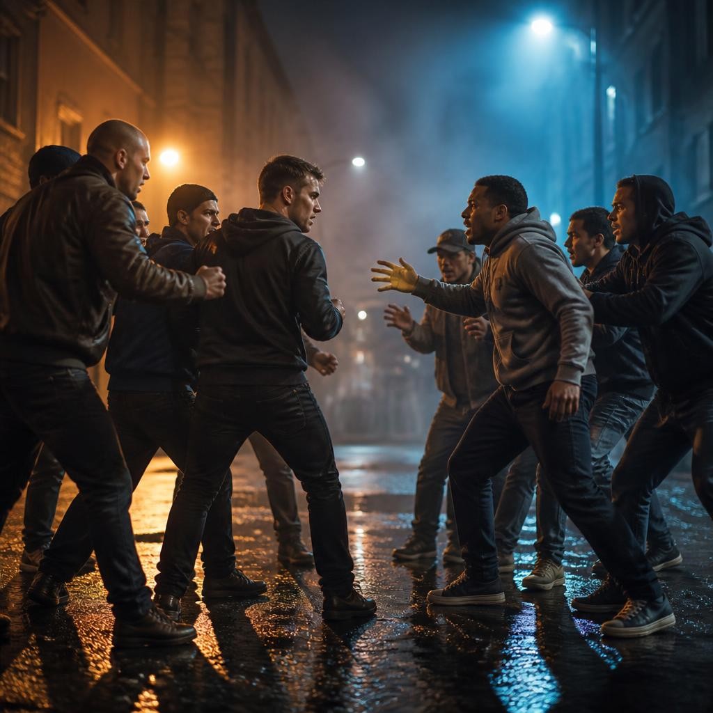 Illustration for the English word “clash”