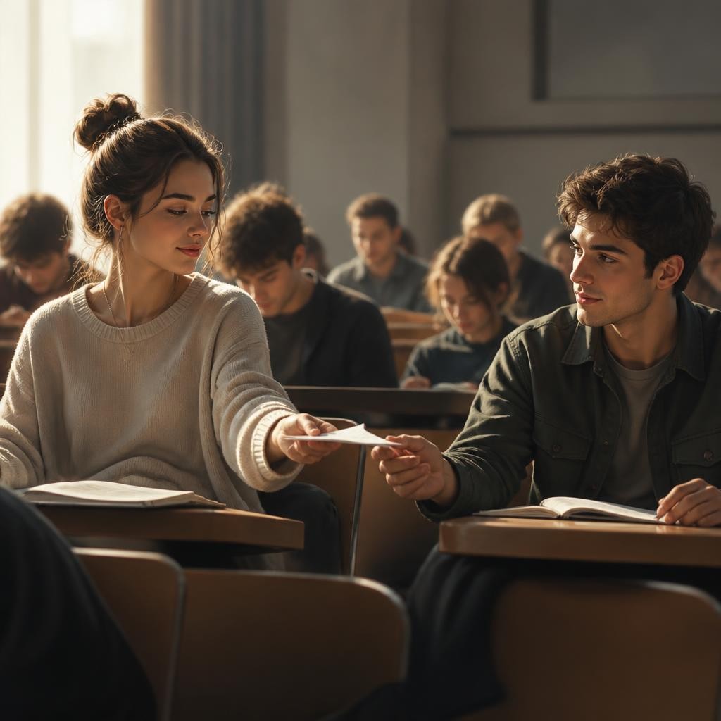 Illustration for the English word “classmate”