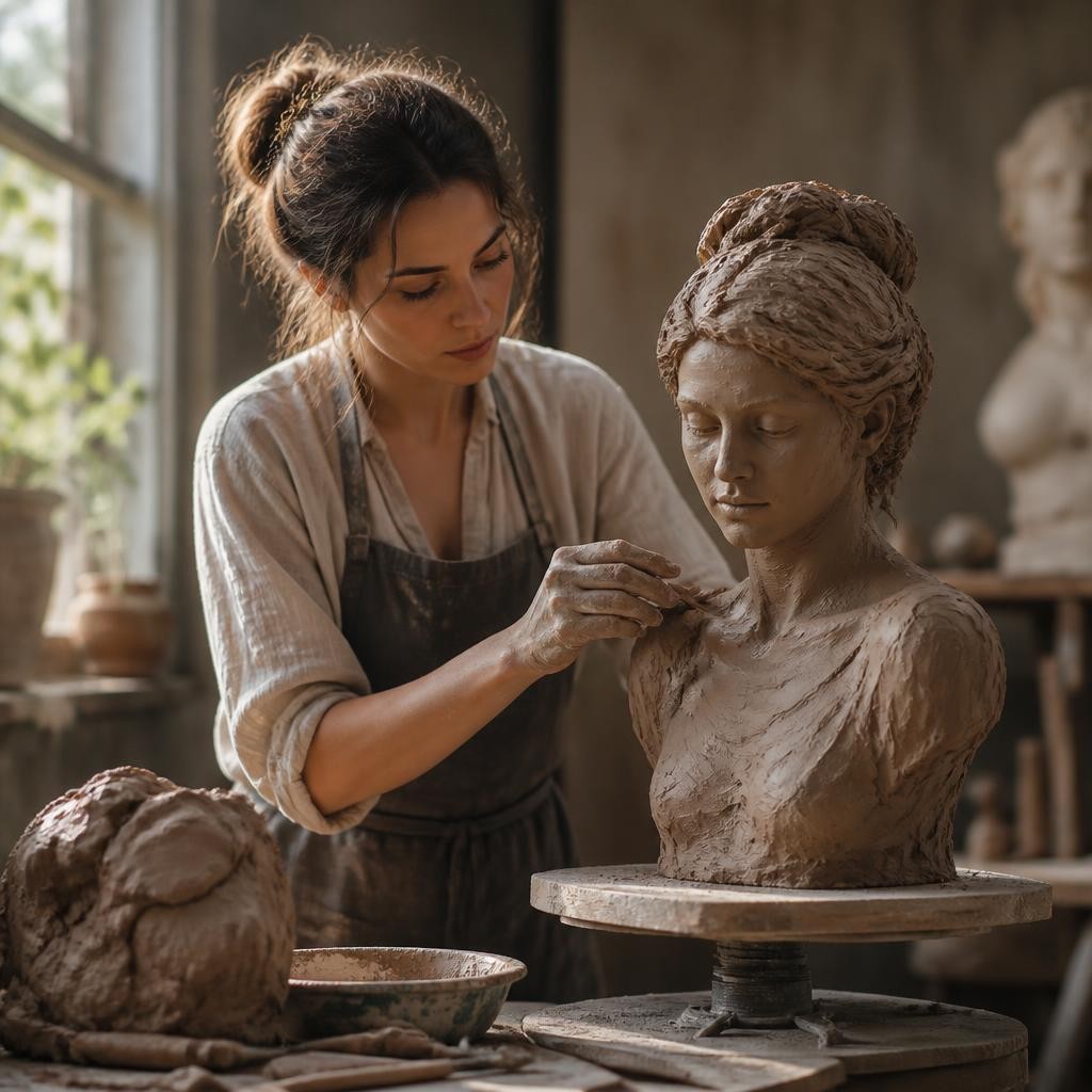 Illustration for the English word “clay”