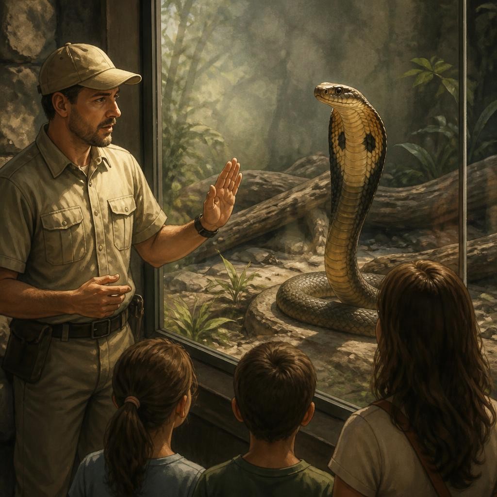 Illustration for the English word “cobra”
