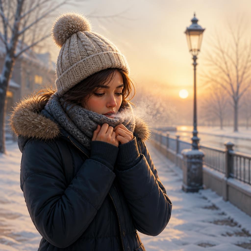 Illustration for the English word “cold”