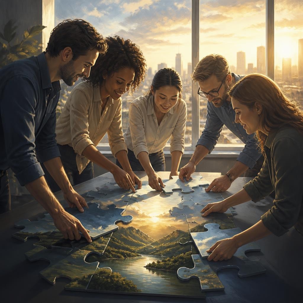 Illustration for the English word “collective”
