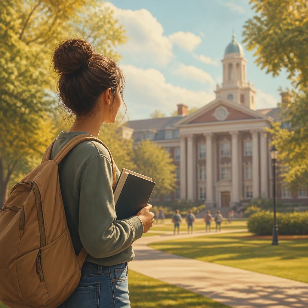 Illustration for the English word “college”