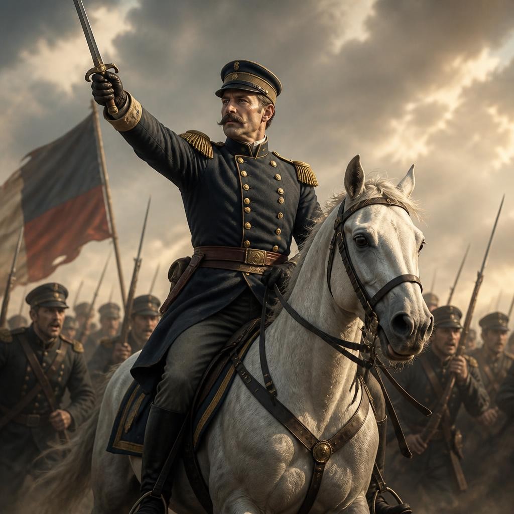 Illustration for the English word “colonel”