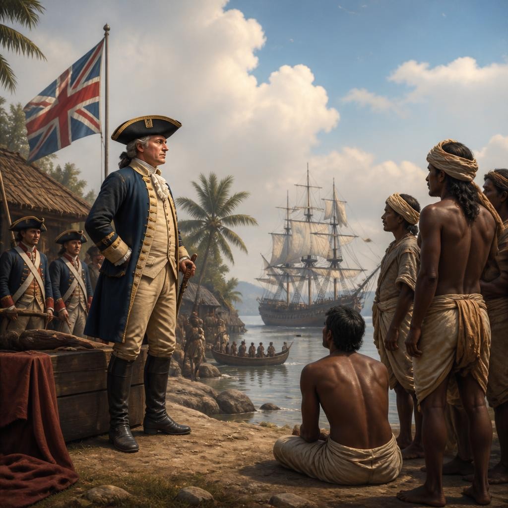 Illustration for the English word “colonial”