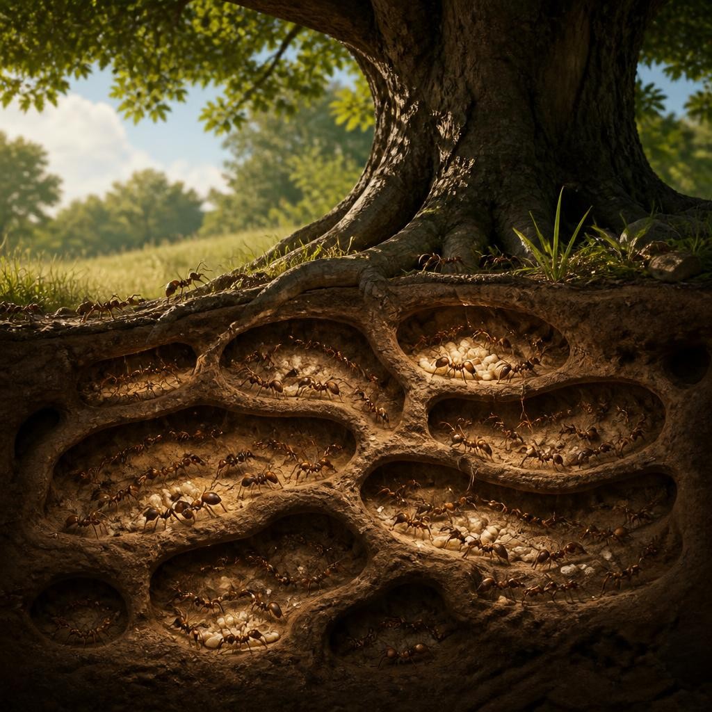Illustration for the English word “colony”