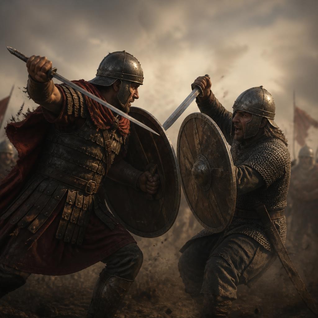 Illustration for the English word “combat”