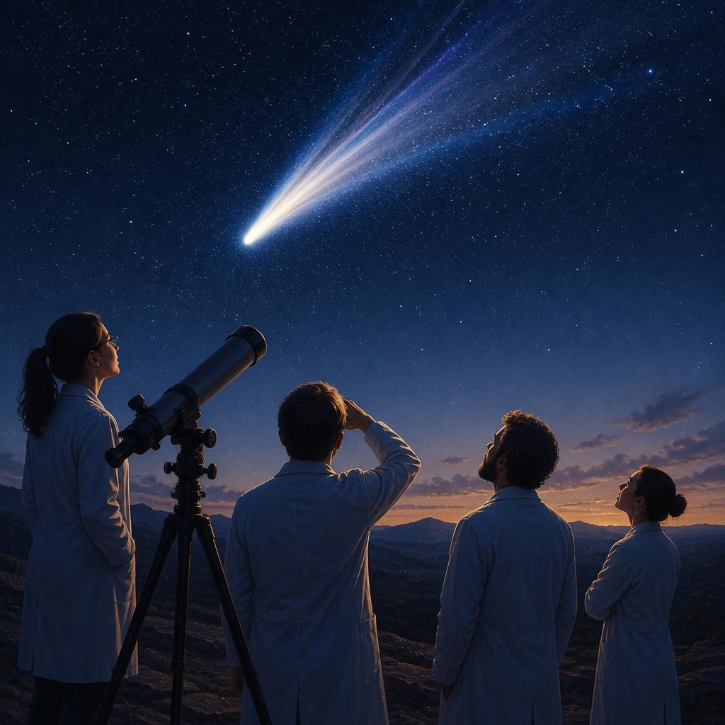 Illustration for the English word “comet”
