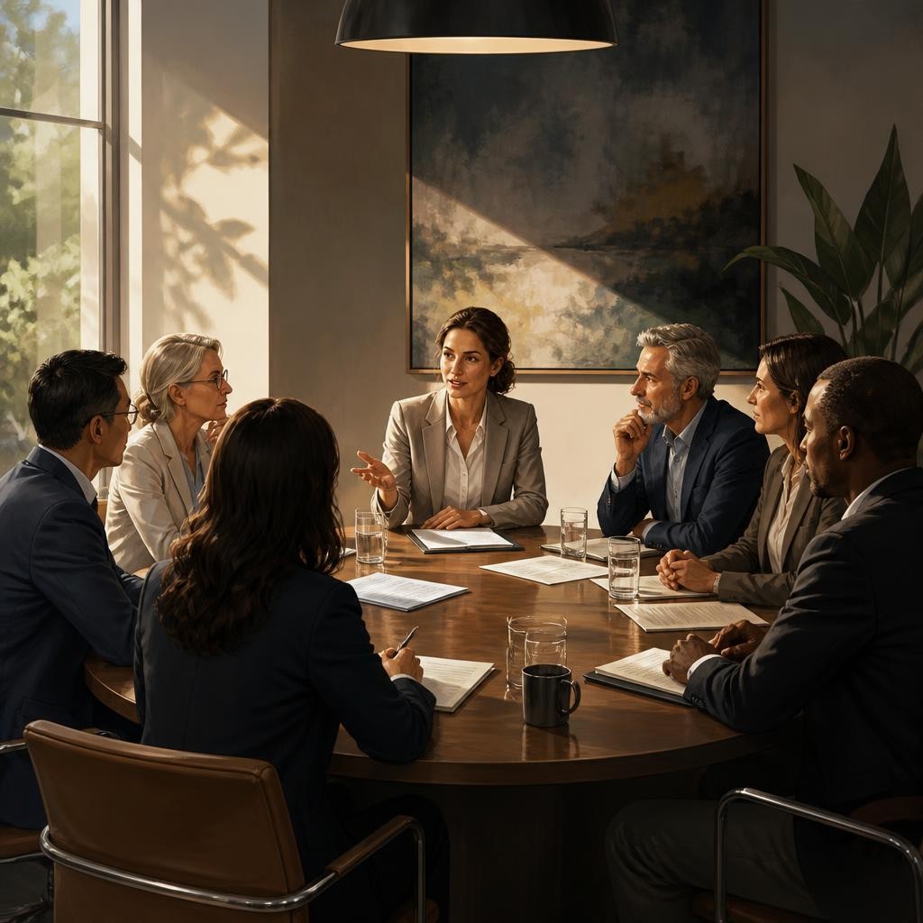 Illustration for the English word “committee”