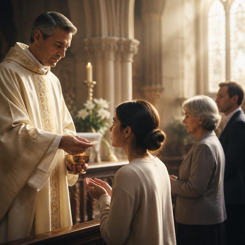 Illustration for the English word “communion”