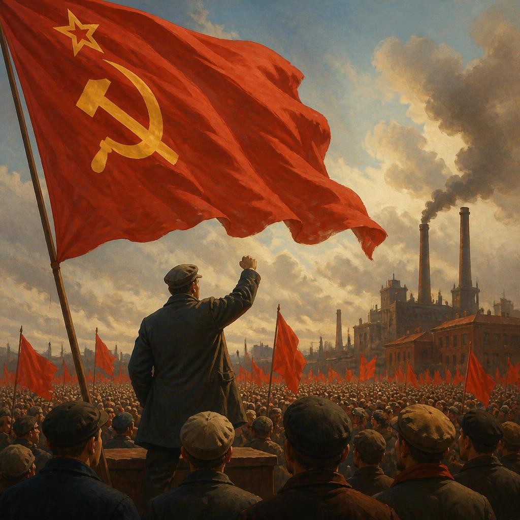 Illustration for the English word “communist”