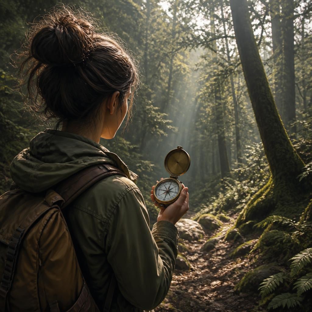 A compass pointing the way.